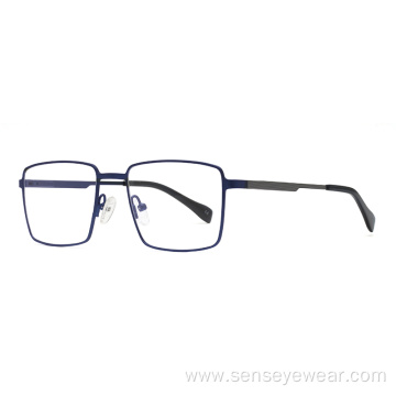 Luxury Design Mens Square Metal Optical Frames Eyeglass